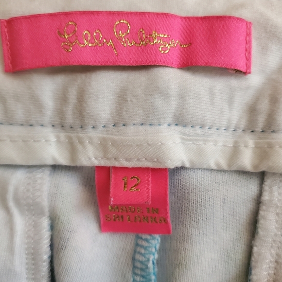 Lilly Pulitzer Womens Sz 12 Callahan Knit Turquoise Oasis Outta Line 5" Shorts - Picture 9 of 11